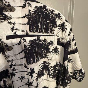 Original Use Button-Up Shirt Men's XL Black Casual Tropical Beach Hawaiian Aloha